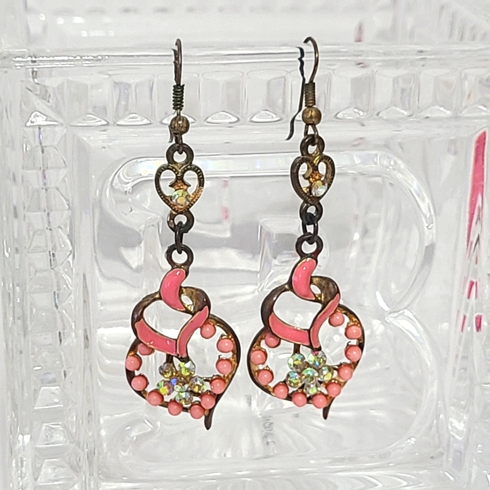 Heart Rhinstone Earrings